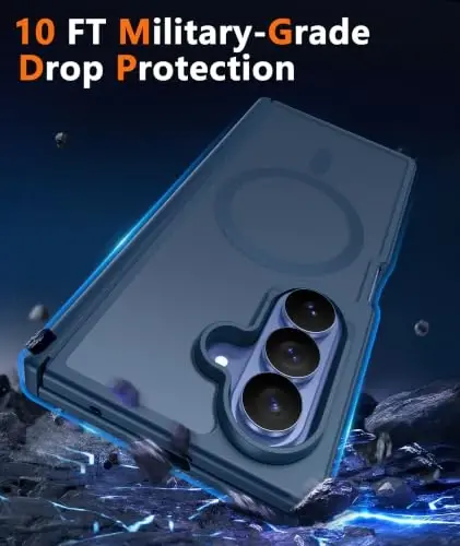 FNTCASE for Samsung Galaxy Z Fold 7 Case Magnetic with Hinge Protection | Screen Protector Phone Cases, Anti Yellowing, Matte, Rugged Shockproof Protective Bumper, Cell Cover - 6