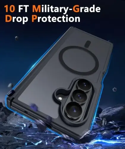 FNTCASE for Samsung Galaxy Z Fold 7 Case Magnetic with Hinge Protection | Screen Protector Phone Cases, Anti Yellowing, Matte, Rugged Shockproof Protective Bumper, Cell Cover - 6