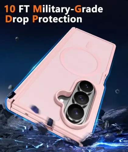 FNTCASE for Samsung Galaxy Z Fold 7 Case Magnetic with Hinge Protection | Screen Protector Phone Cases, Anti Yellowing, Matte, Rugged Shockproof Protective Bumper, Cell Cover - 6