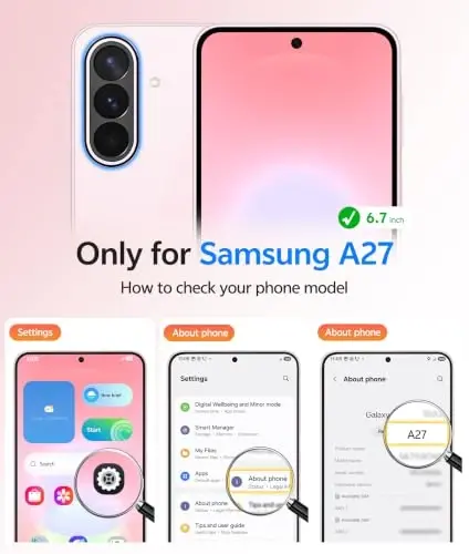 FNTCASE for Galaxy A27 5G Phone Case, Fit for Magsafe, Screen Protector | Translucent Matte, 14FT Military Grade Drop Protection, Slim Shockproof Protective, for Samsung A 27 4G Cover, Light Pink - 2