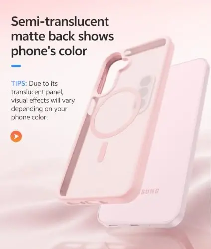 FNTCASE for Galaxy A27 5G Phone Case, Fit for Magsafe, Screen Protector | Translucent Matte, 14FT Military Grade Drop Protection, Slim Shockproof Protective, for Samsung A 27 4G Cover, Light Pink - 5