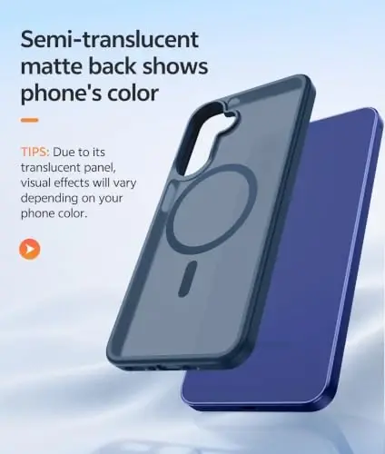 FNTCASE for Galaxy A27 5G Phone Case, Fit for Magsafe, Screen Protector | Translucent Matte, 14FT Military Grade Drop Protection, Slim Shockproof Protective, for Samsung A 27 4G Cover, Blue - 5