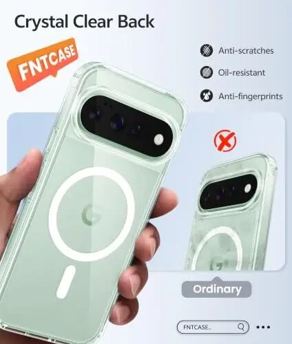 FNTCASE Google 11/11 Pro Kılıf, Magsafe Uyumlu Şeffaf | Ekran Koruyucu, Sararmaya Karşı, 14FT Askeri Sınıf Düşme Koruması, Darbeye Dayanıklı Koruyucu Telefon Kapağı, Şeffaf - 5