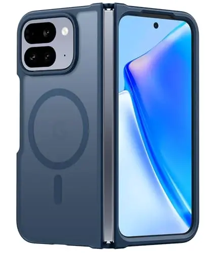 FNTCASE Google Pixel 10-Pro-Fold Magnit G‘ilofi: Shaffof Mat To‘qimali Harbiy Darajadagi Tomchidan Himoya Qiluvchi Telefon G‘ilofi - Yupqa Mustahkam Bardoshli Zarbaga Chidamli Himoya Bumper G‘iloflari 