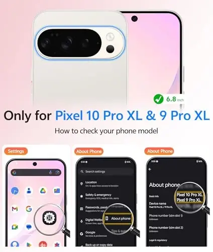 FNTCASE Google Pixel 10 Pro XL G‘ilofi uchun: Pixel 9 Pro XL G‘ilofi uchun [Magsafe uchun mos keladi] Shaffof Mat [Ekran Himoyachisi bilan] Harbiy Darajadagi Zarbaga Chidamli Himoya Magnit Telefon Qopqog‘i (6.8 dyuym - Pushti) - 2