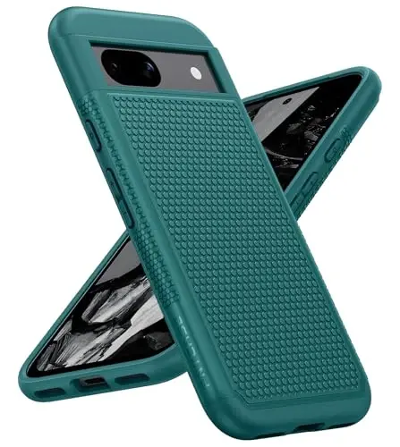 FNTCASE Google Pixel 8A uchun g'ilof: Ikki qatlamli bardoshli zarbaga chidamli himoya mobil telefon qopqog'i gibrid mat teksturali qobiq bilan | Og'ir yuk ko'taruvchi harbiy darajadagi tushishdan himoya qiluvchi bamper - 1