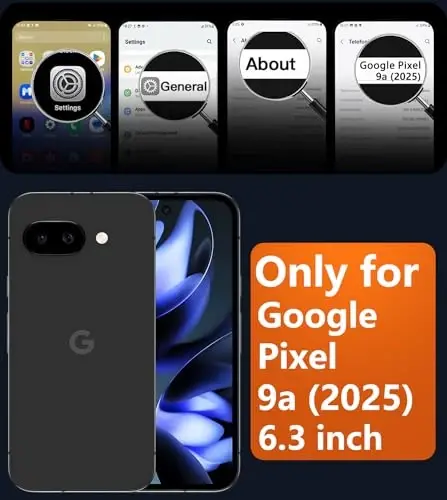 FNTCASE for Google Pixel 9a Case, Fit for Magsafe, Translucent Matte Back | Magnetic Phone Cases, 14FT Military Grade Drop Protection, Protective Cover, Shockproof Bumper, Black - 2