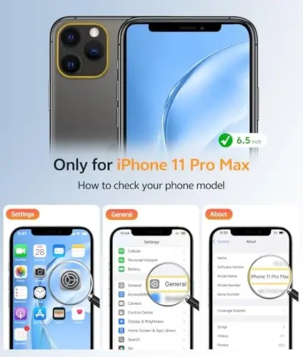 FNTCASE for iPhone 11 Pro Max Case, Fit for Magsafe, Translucent Matte Back | Magnetic Phone Cases, 14FT Military Grade Drop Protection, Slim Shockproof Protective Cover, Blue - 2