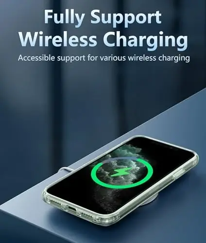 FNTCASE iPhone 11 Pro-Max uchun g'ilof: Harbiy darajadagi tushishdan himoya, sarg'ayishga qarshi mobil telefon qopqog'i - Rugged zarbaga chidamli himoya bumper shaffof g'iloflar (B-shaffof) - 5