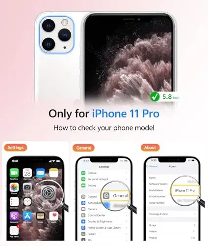 FNTCASE iPhone 11 Pro uchun g'ilof: Magnitli yarim shaffof mat harbiy darajadagi tushishdan himoya | Ingichka sirpanishga qarshi bardoshli zarbga chidamli iPhone 11Pro 2019 g'iloflari (5,8 dyuymli och pushti) - 2