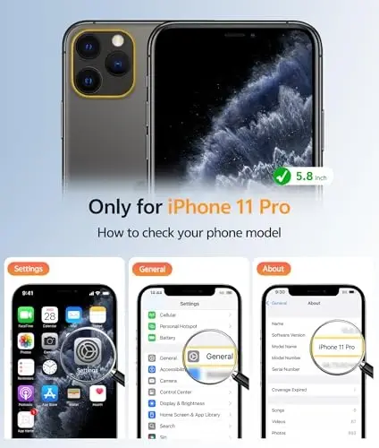 FNTCASE iPhone 11 Pro uchun g‘ilof: [Magsafe bilan mos] Yarim shaffof mat magnit telefon qopqog‘i - Harbiy darajadagi tushishdan himoya, zarbaga chidamli himoya iPhone 11Pro 2019 g‘iloflari - Qora - 2
