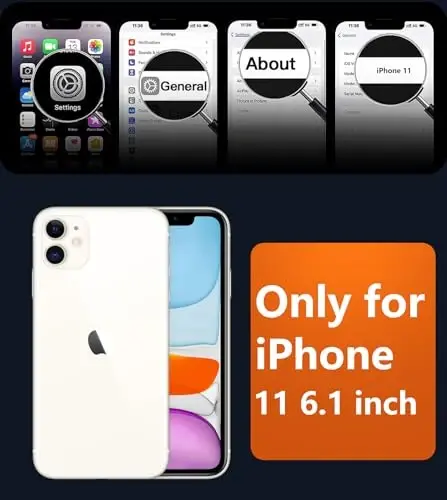 FNTCASE iPhone 11 uchun g'ilof: [Magsafe bilan mos] Yarim shaffof mat magnit telefon qopqog'i - Harbiy darajadagi zarbadan himoya zarbga chidamli himoya g'iloflari - Qora - FNTCASE (1)