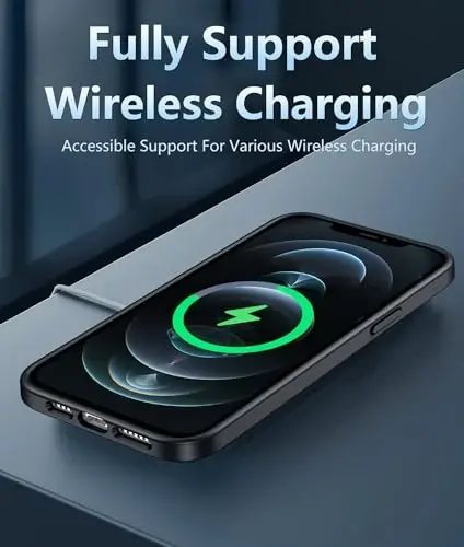 FNTCASE iPhone 12 Pro-Max uchun g'ilof: Harbiy standartga mos tushishdan himoya, sarg'ayishga qarshi telefon qopqog'i - zarbaga chidamli shaffof bamper g'iloflar (D-qora) - 3