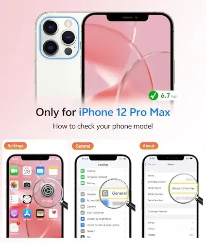 FNTCASE iPhone 12 Pro-Max uchun g'ilof: Magnitli matli teksturali harbiy darajadagi tushishdan himoya qiluvchi yarim shaffof telefon qopqog'i - Ingichka, mustahkam, chidamli zarbga chidamli himoya bumperli g'iloflar - 2