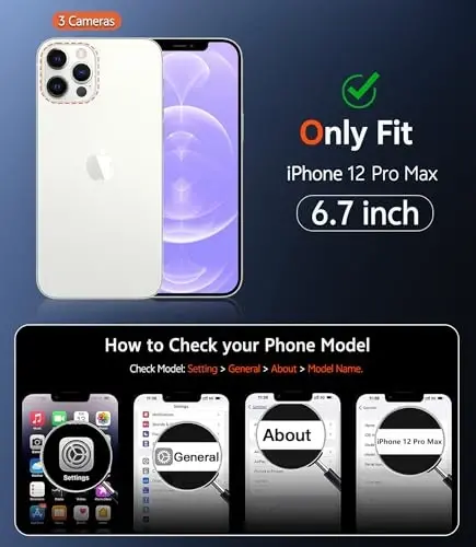 FNTCASE iPhone 12 Pro-Max uchun g'ilof: Magsafe bilan mos keluvchi matli magnitli telefon g'iloflari, ingichka, sarg'ayishga qarshi, harbiy darajadagi tushishdan himoya, mustahkam himoyalovchi yarim shaffof mobil telefon qopqog'i (C-Siyohrang) - 2