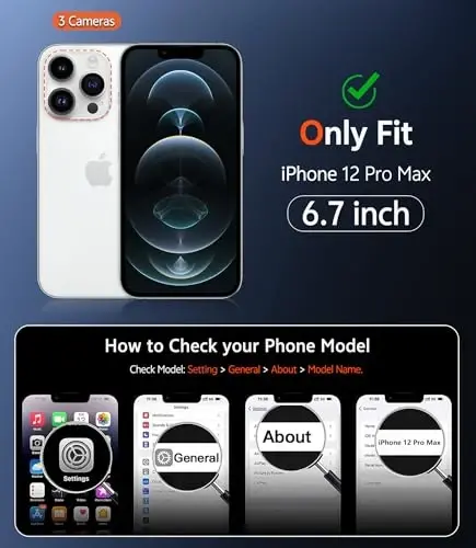 FNTCASE iPhone 12 Pro-Max uchun g‘ilof: Magsafe bilan mos keluvchi shaffof magnit telefon g‘iloflari Yaxshilikka qarshi ingichka harbiy standartdagi tushishdan himoya Qattiq himoya shaffof mobil telefon qopqog‘i (A-Shaffof) - 2