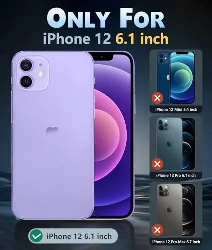 FNTCASE iPhone 12 uchun G'ilof Shaffof: iPhone 12 Pro G'ilof Magnitli Telefon G'iloflari Magsafe Yupqa Sariqlikka Qarshi Harbiy Standartga Mos Tushishdan Himoya Qo'pol Himoya Shaffof Qopqoq (D-Pushti) 