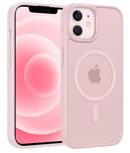 FNTCASE iPhone 12 uchun telefon g'ilofi: iPhone 12 Pro uchun magnitli mat teksturali harbiy darajadagi tushishdan himoya qiluvchi yarim shaffof g'ilof - Ingichka bardoshli zarbga chidamli himoya bamperi - 1