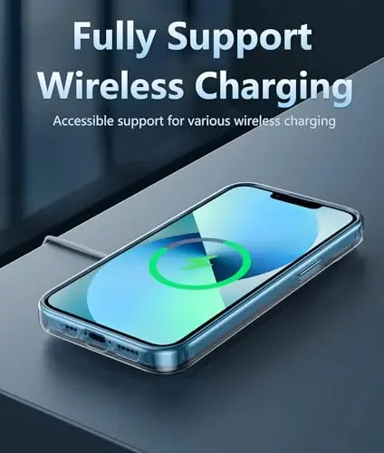 FNTCASE iPhone 13 Mini Case iPhone 12 Mini Slim Clear Case Transparent Thin Cell Phone Cover | Military Grade Protective, Shockproof Drop Protection (B-Clear) - 5