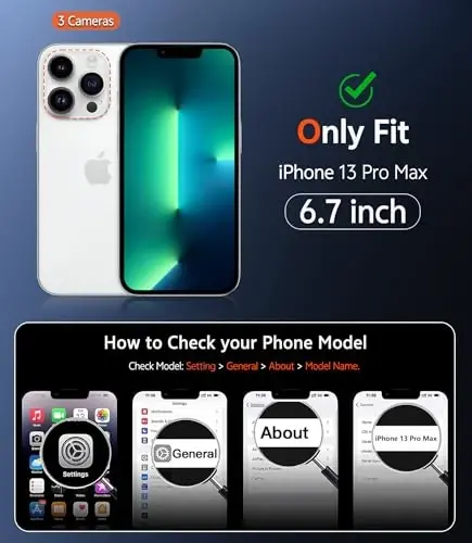 FNTCASE iPhone 13 Pro-Max Kılıf: Magsafe ile Uyumlu Şeffaf Manyetik Telefon Kılıfları, İnce, Sararmaz, Askeri Sınıf Düşme Korumalı, Dayanıklı Şeffaf Cep Telefonu Kapağı (A-Şeffaf) - 2