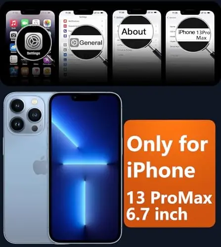 FNTCASE iPhone 13 Pro Max uchun telefon g‘ilofi: Magnitli yarim shaffof mato tuzilishli ingichka g‘iloflar | Harbiy darajadagi himoya, zarbga chidamli, mustahkam, tushishga chidamli, muzlatilgan telefon qopqog‘i - FNTCASE (1)