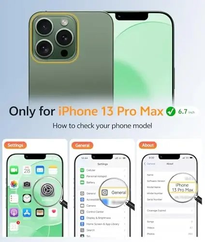 FNTCASE iPhone 13-Pro-Max uchun telefon qutisi: Magnitli yarim shaffof mato teksturali ingichka g'iloflar | Harbiy darajadagi himoya zarbga chidamli mustahkam tushishga qarshi himoya muzli telefon qopqog'i - 2