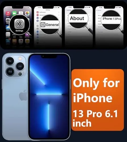 FNTCASE iPhone 13 Pro uchun g'ilof: Ekran himoyachisi bilan kuchli magnitli telefon g'ilofi | Yarim shaffof mato Slim zarbga chidamli himoya qopqog'i - 2