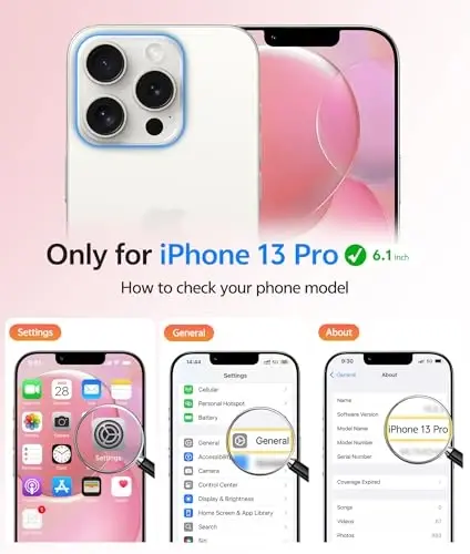 FNTCASE iPhone 13 Pro uchun g‘ilof: Magnitli yarim shaffof matli ingichka g‘iloflar [Temperli shisha ekran himoyachisi] [To‘liq kamera himoyasi] Harbiy darajadagi zarbaga chidamli himoya telefon qopqog‘i (och pushti) - 2
