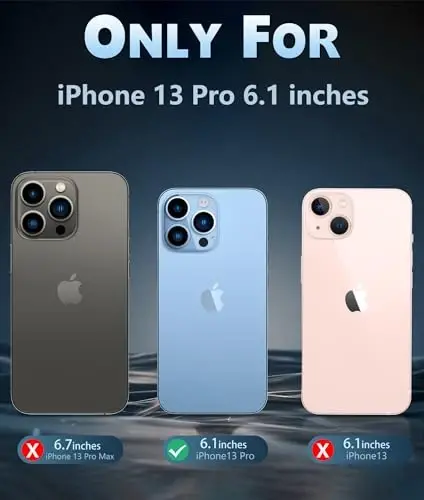 FNTCASE iPhone 13 Pro uchun g'ilof: Magsafe bilan mos keladigan tiniq telefon g'iloflari Yaxshilanishga qarshi ingichka harbiy darajadagi tushishdan himoya Qattiq zarbaga chidamli himoya shaffof mobil telefon qopqog'i (B-tiniq) - 2