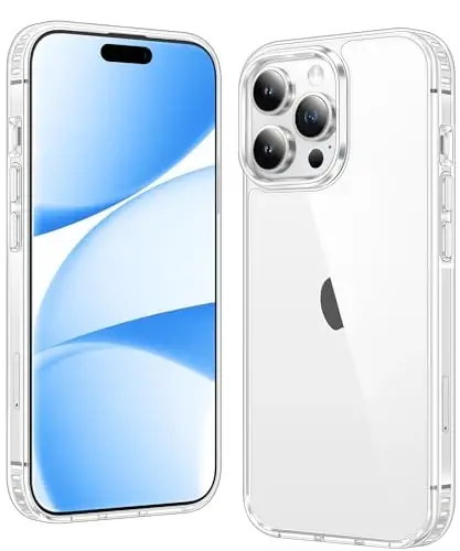 FNTCASE iPhone 14 Pro-Max uchun g‘ilof: Magsafe bilan mos keluvchi shaffof telefon g‘iloflari, ingichka, sarg‘ayishga qarshi, harbiy standartdagi zarbadan himoya, mustahkam zarbga chidamli shaffof telefon qopqog‘i (B-shaffof) 
