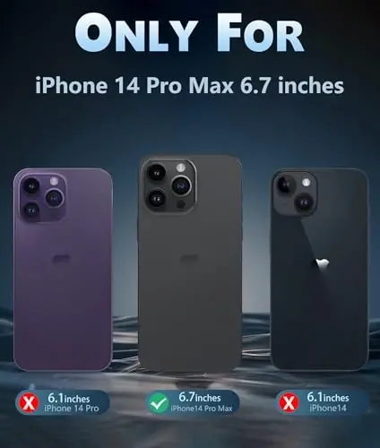 FNTCASE iPhone 14 Pro-Max uchun g‘ilof: Magsafe bilan mos keluvchi shaffof telefon g‘iloflari, ingichka, sarg‘ayishga qarshi, harbiy standartdagi zarbadan himoya, mustahkam zarbga chidamli shaffof telefon qopqog‘i (B-shaffof) - FNTCASE (1)