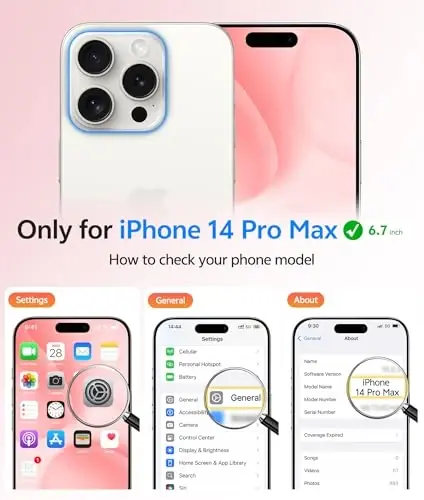 FNTCASE iPhone 14 Pro Max uchun g'ilof: [Magsafe bilan mos] Yarim shaffof matli g'iloflar [Ekran himoyachisi] [To'liq kamera himoyasi] Harbiy darajadagi zarbga chidamli himoya telefon qopqog'i - Och pushti - 2
