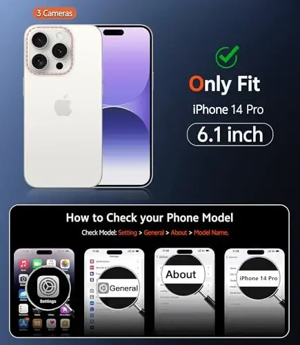 FNTCASE iPhone 14 Pro uchun g‘ilof: Magnitli mato teksturali harbiy darajadagi tushishdan himoya qiluvchi yarim shaffof mobil telefon qopqog‘i - Ingichka, mustahkam, chidamli zarbga chidamli himoya bumperli telefon g‘ilofi (C-binafsha) - FNTCASE (1)