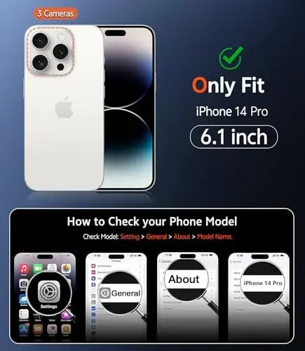 FNTCASE iPhone 14 Pro uchun g‘ilof: Magnitli mato teksturali harbiy darajadagi tushishdan himoya qiluvchi yarim shaffof mobil telefon qopqog‘i - Ingichka, mustahkam, chidamli zarbga qarshi himoya tamponli telefon g‘ilofi (C-qora) - FNTCASE (1)