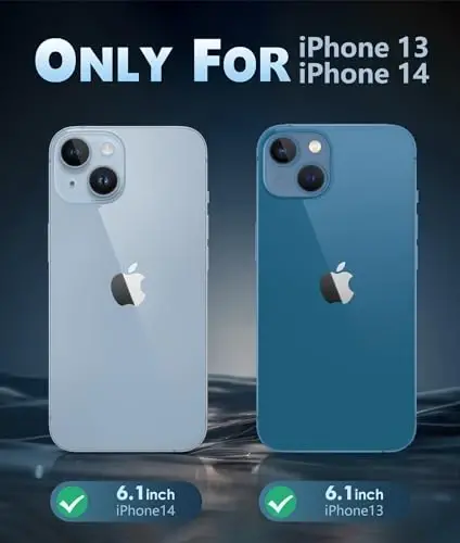 FNTCASE iPhone 14 uchun g'ilof: iPhone 13 uchun shaffof magnitli, harbiy darajadagi tushishdan himoya qiluvchi, sarg'aymaydigan mobil telefon qopqog'i: mustahkam, zarbalarga chidamli himoya bamperi (To'q binafsha) - 2