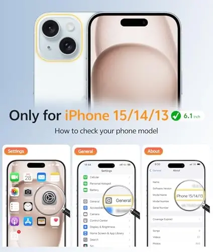 FNTCASE iPhone 15 G‘ilof uchun: iPhone 14 G‘ilof & iPhone 13 G‘ilof [Magsafe bilan mos keladi] [Ekran himoyachisi] bilan shaffof mat qoplamalar Harbiy darajadagi zarbaga chidamli himoya telefon qopqog'i - Cho'l Oltini - 2