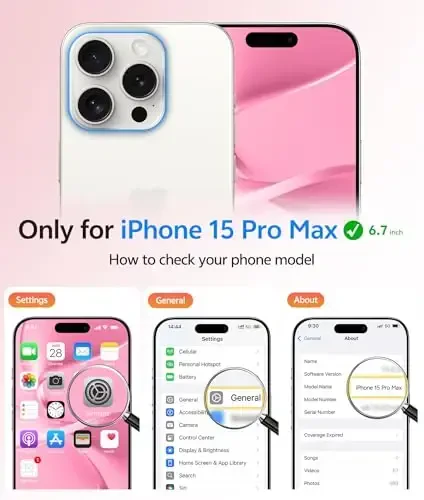 FNTCASE iPhone 15 Pro Max uchun g‘ilof: Ekran himoyachisi bilan kuchli magnitli telefon g‘ilofi | Yarim shaffof mato ingichka zarbga chidamli himoya telefon qopqog‘i (och pushti) - 2