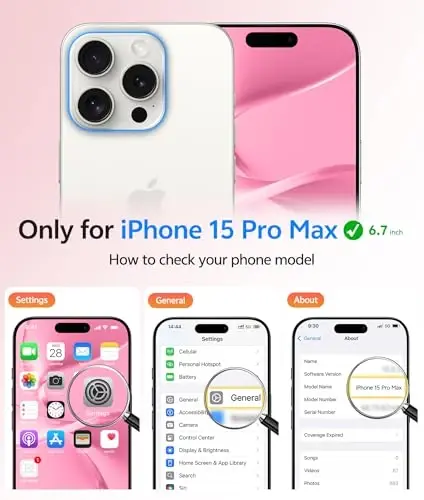 FNTCASE iPhone 15 Pro Max uchun g‘ilof: Ekran himoyachisi bilan kuchli magnitli telefon g‘ilofi | Yarim shaffof mato ingichka zarbga chidamli himoya telefon qopqog‘i (och pushti) - FNTCASE (1)