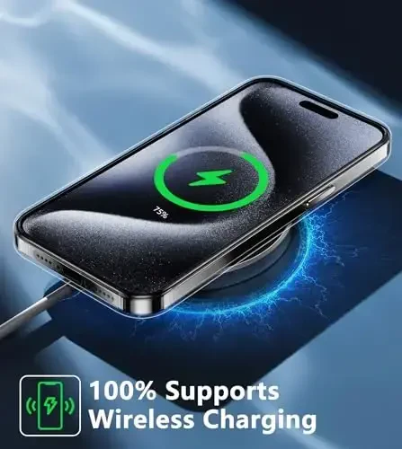 FNTCASE iPhone 15 Pro-Max uchun gʻilof: Shaffof gʻilof - sargʻayishga qarshi va zarbaga chidamli harbiy darajadagi tushishdan himoya qiluvchi shaffof telefon qopqogʻi (B-Shaffof) - 5