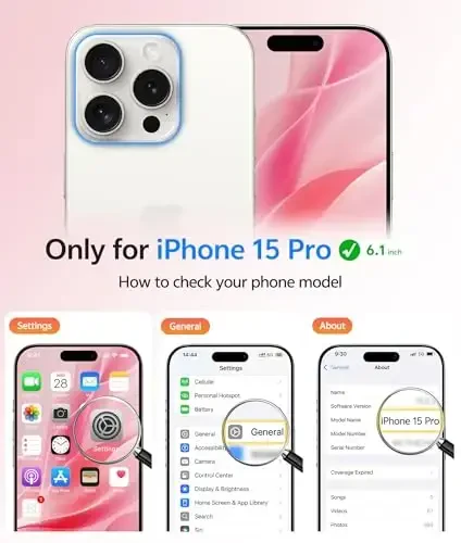 FNTCASE iPhone 15 Pro uchun g'ilof: Ekran himoyachisi bilan kuchli magnitli telefon g'ilofi | Yarim shaffof mato Slim zarbga chidamli himoya qopqog'i (och pushti) - FNTCASE (1)