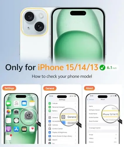 FNTCASE iPhone 15 uchun g'ilof: iPhone 14 va iPhone 13 uchun g'ilof [Magsafe bilan mos] Yarim shaffof mat magnit telefon qopqog'i - Harbiy darajadagi zarbadan himoya qiluvchi g'iloflar - Yashil - FNTCASE (1)