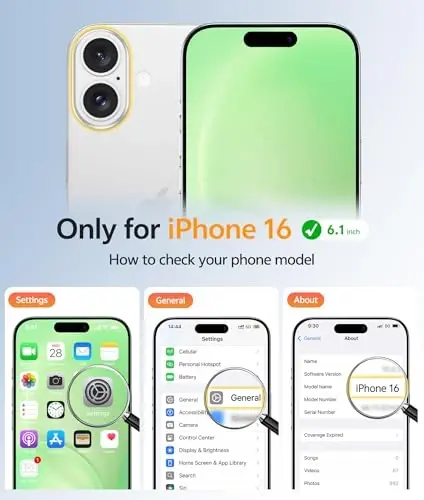 FNTCASE for iPhone 16 Case, Fit for Magsafe, Screen Protector, Green | Full Camera Protection, Translucent Matte, 14FT Military Grade Drop Proof, Shockproof Protective Phone Cover - FNTCASE (1)