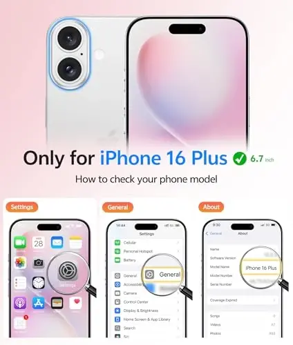 FNTCASE iPhone 16 Plus uchun telefon g‘ilofi: Magnitli yarim shaffof mat zarbga chidamli ingichka mobil telefon qopqog‘i - Harbiy standartga javob beruvchi tushishga chidamli qattiq orqa barmoq izlariga qarshi himoya g‘ilofi - 2