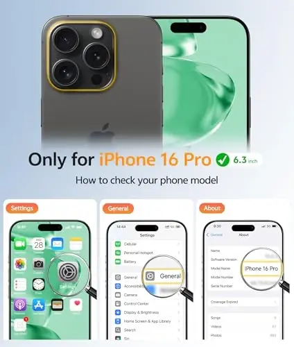 FNTCASE for iPhone 16 Pro Case, Fit for Magsafe, with Screen Protector | Full Camera Protection, Translucent Matte, 14FT Military Grade Drop Proof, Shockproof Protective Phone Cover, Green - 2