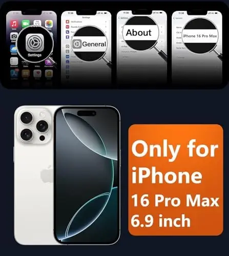 FNTCASE iPhone 16 Pro-Max uchun g‘ilof: Magnitli mat yarim shaffof harbiy standartdagi zarbaga chidamli telefon g‘ilofi | Zarbalarga bardoshli ingichka mustahkam himoya bamperi - 2