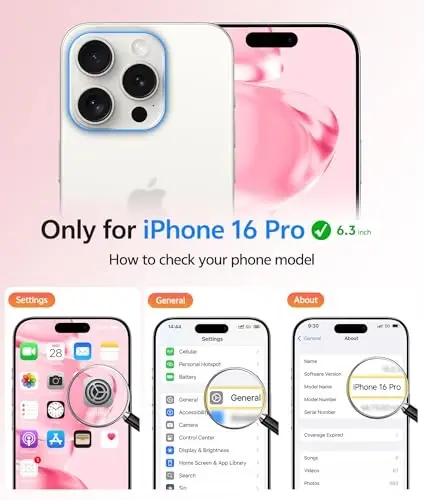 FNTCASE iPhone 16 Pro uchun g'ilof: Ekran himoyachisi bilan kuchli magnitli telefon g'ilofi | Yarim shaffof mato ingichka zarbga chidamli himoya tomchidan himoya qiluvchi telefon qopqog'i - 2