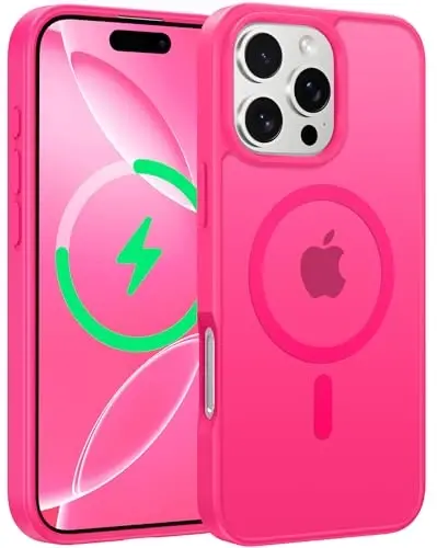 FNTCASE iPhone 16 Pro uchun g'ilof: Magnitli mat shaffof harbiy darajadagi tushishdan himoya qiluvchi telefon g'ilofi | Zarba o'tkazmaydigan yupqa mustahkam bardoshli himoya bumper qopqog'i - 1
