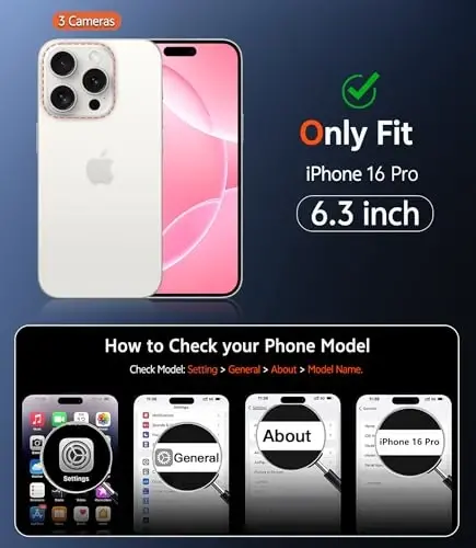 FNTCASE iPhone 16 Pro uchun g‘ilof: Magsafe bilan mos keluvchi mat magnitli telefon g‘iloflari, ekran himoyachisi bilan, ingichka, sarg‘ayishga qarshi, zarbga chidamli himoya qoplamasi (C-pushti) - FNTCASE (1)