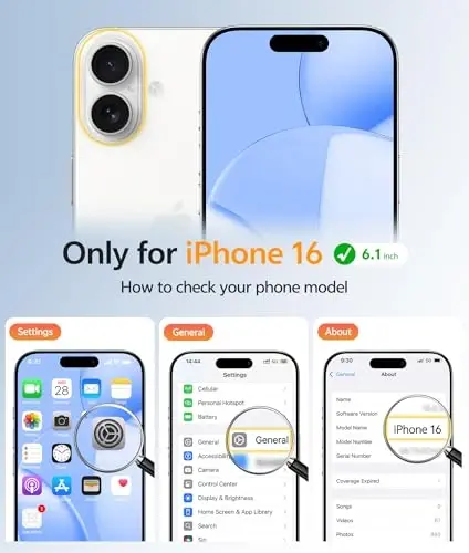 FNTCASE iPhone 16 uchun g'ilof: Ekran himoyachisi bilan kuchli magnitli telefon g'ilofi | Yarı şəffaf mat Yupqa zarbga chidamli himoya qopqog'i - 2