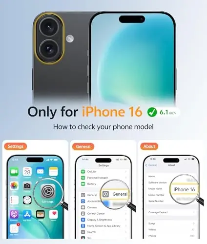 FNTCASE iPhone 16 uchun g‘ilof [Magsafe bilan mos keladi] Shaffof matli g‘iloflar [Ekran himoyachisi bilan] Harbiy darajadagi zarbaga chidamli himoya telefon qopqog‘i - Moviy - 2